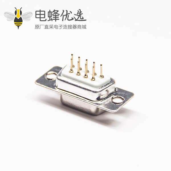 D-sub 9PIN 母座白胶冲针180度插板 X4