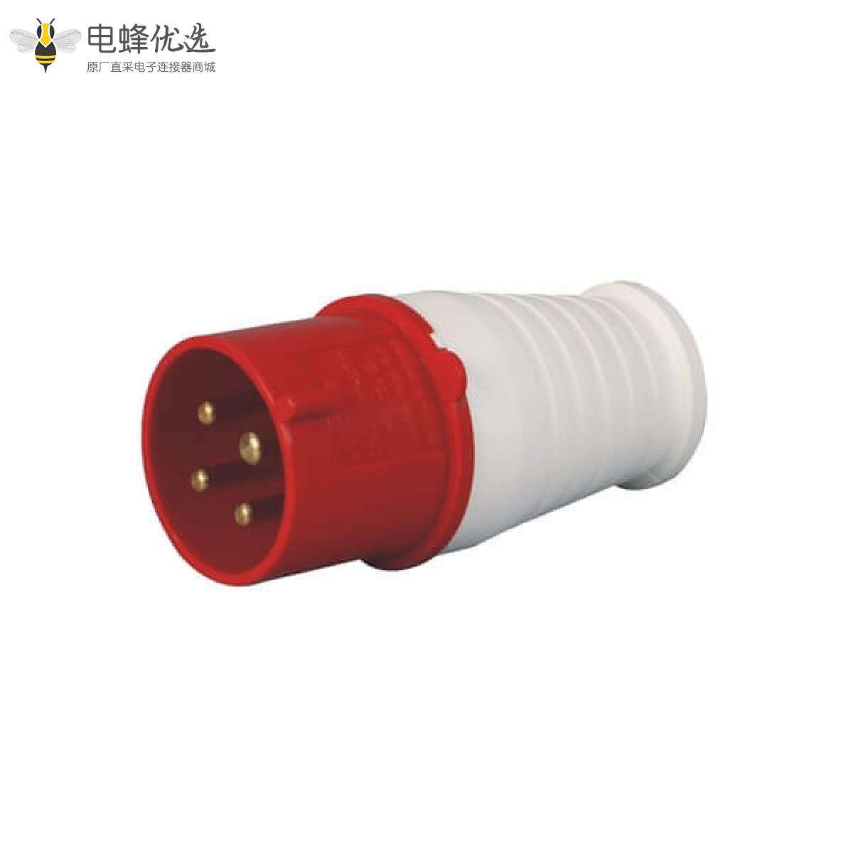 工业耦合器插头CEE/IEC 16A 4芯3相IP44防水