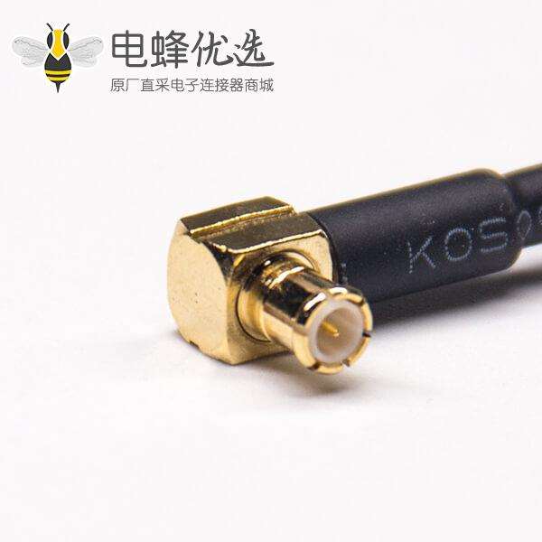 MCX弯公头180度转SMB公头直式RF同轴线材接RG316