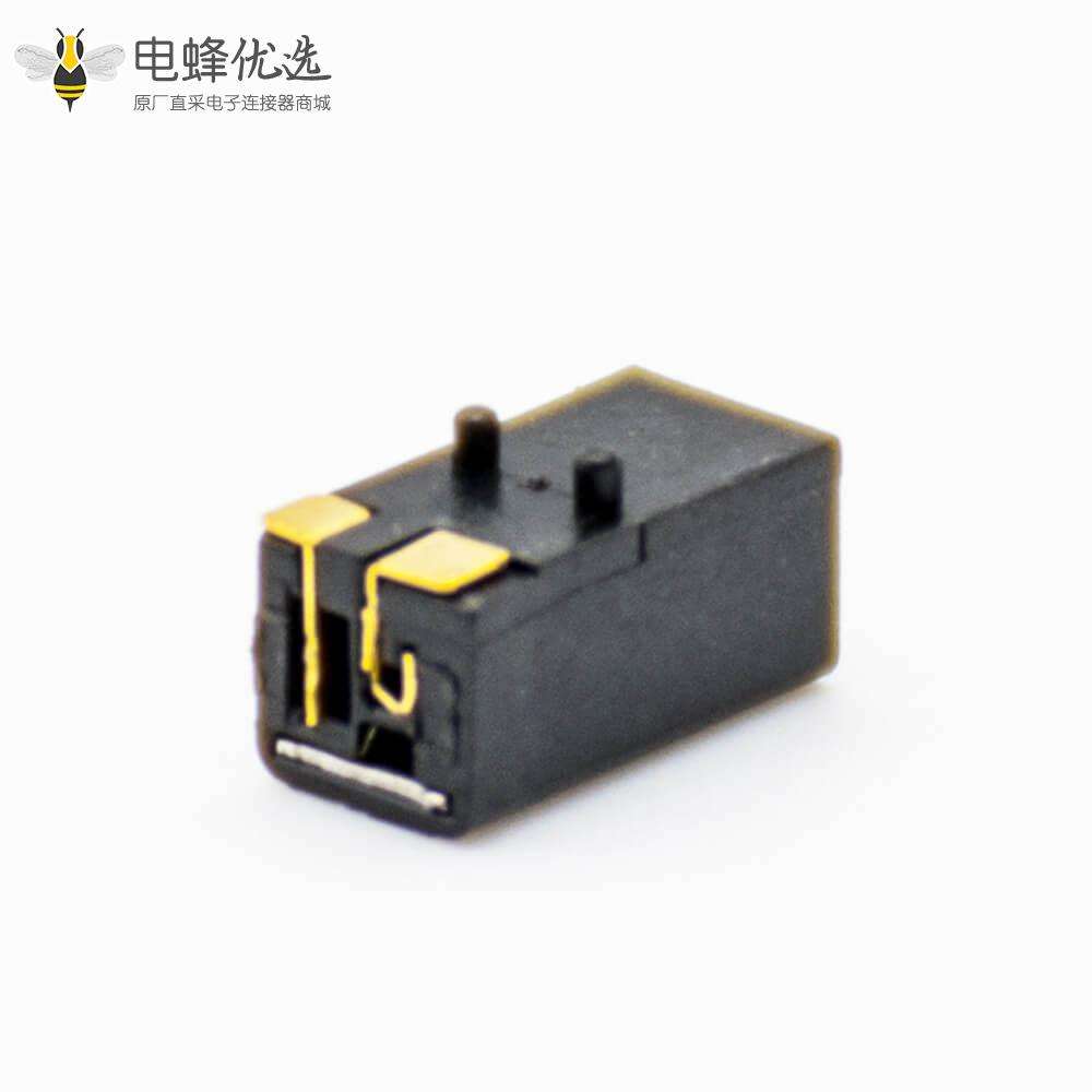 电源连接器DC母插座,贴板贴片焊接塑料弯式不带屏蔽