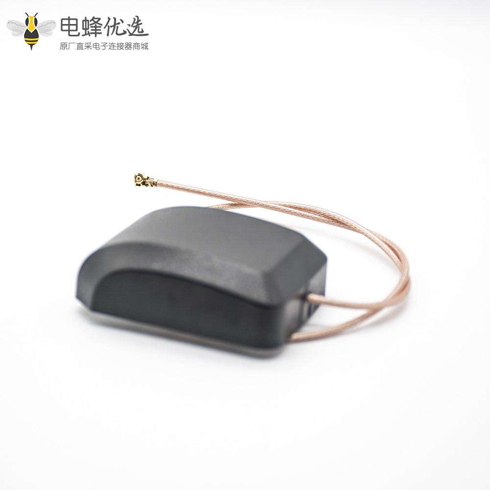 GPS天线黑色鼠标型接RG178线打端子外置WiFi天线
