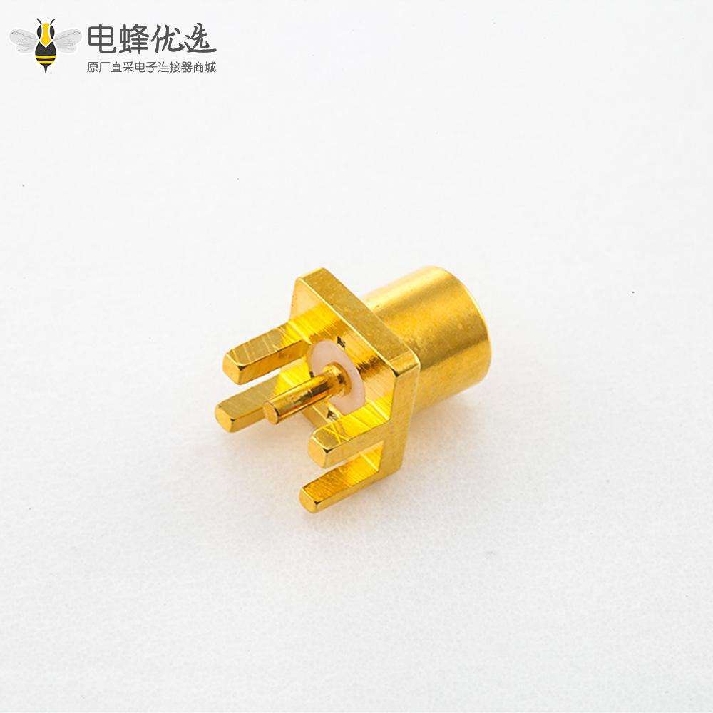 MCX连接器PCB安装卡板安装焊接母头直式50欧姆