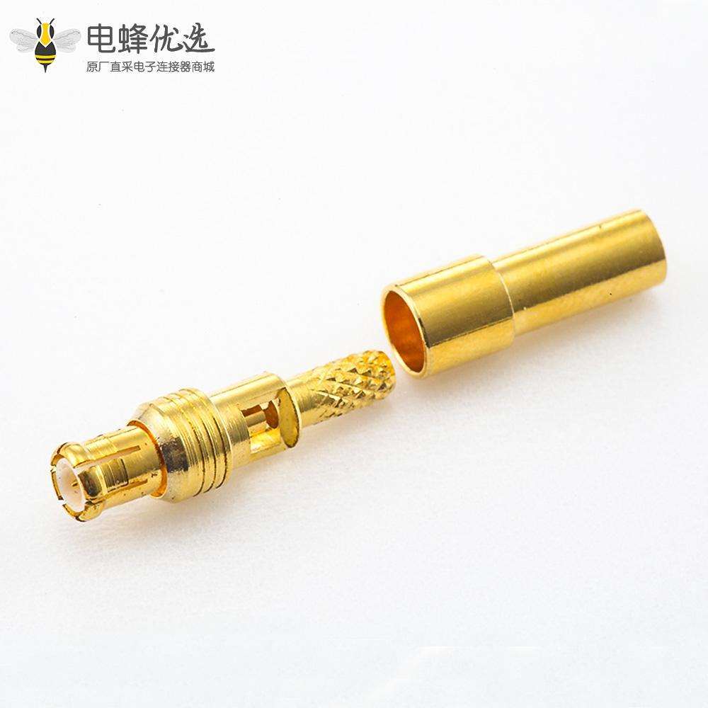 直式50&Omega;MCX连接器公头压接RG174 / RG316线材