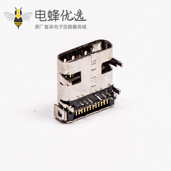 弯头type c母头前插板后贴板接pcb板