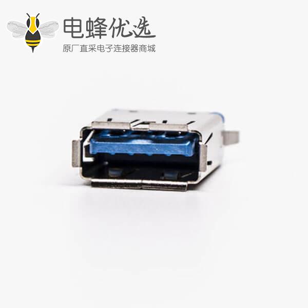 usb3.0插座a型母座弯式DIP直脚插板