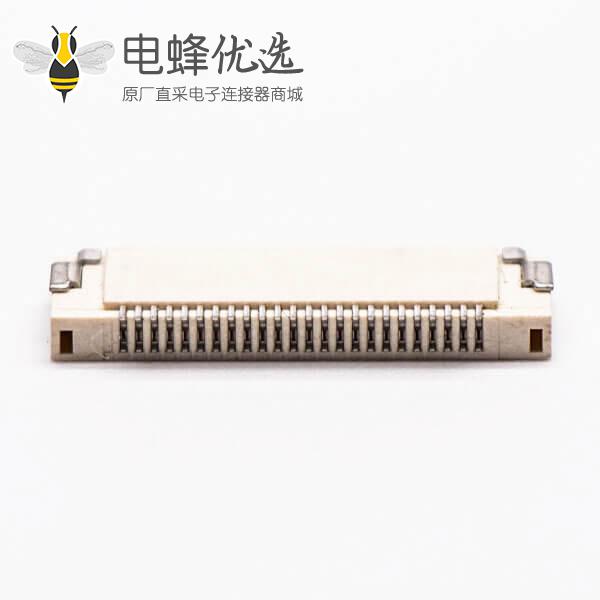 fpc插座0.5PH前掀盖式24pin下接触2.0H