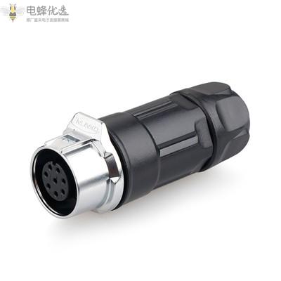 航空插头插座LP-12-8芯母头全金属微小型圆形连接器