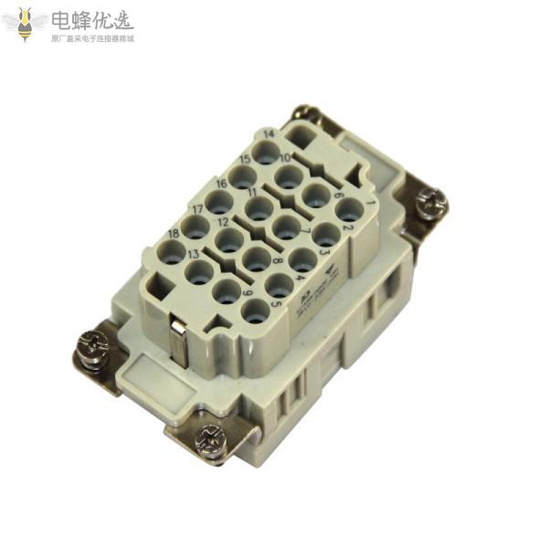 46芯重载连接器厂家供应表面安装HD防水矩形塑料铁扣工业连接器