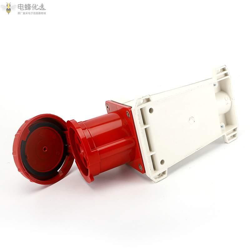 三相四线明装插座4芯防水IP44工业连接器插座250V