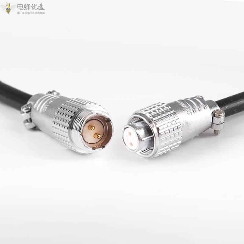 TP12对接款连接器航空插头直式2芯公母圆形连接器厂家批发