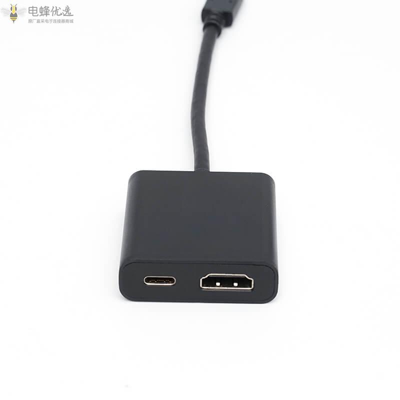 1_IN_2适配器USB_3.1_C型转PD(60W)Hdmi(4K60MHZ)多端口适配器多端口USB_C型加密狗