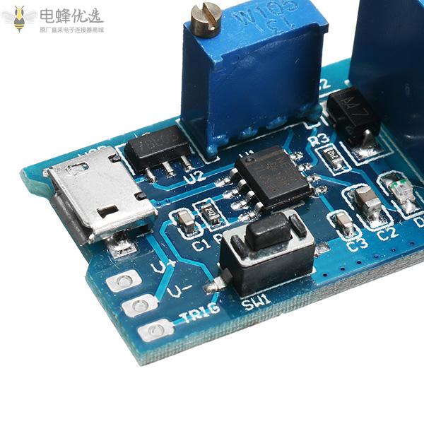 5_30V_10A宽电压触发延时继电器模块定时器模块两种触发方式抗干扰能力强连续流量保护功能
