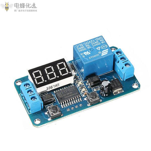 DC_12V_LED显示数字延迟定时器控制开关模块PLC