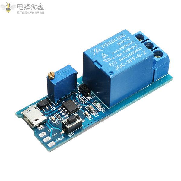 10A宽电压触发延时继电器模块定时器模块两种触发模式