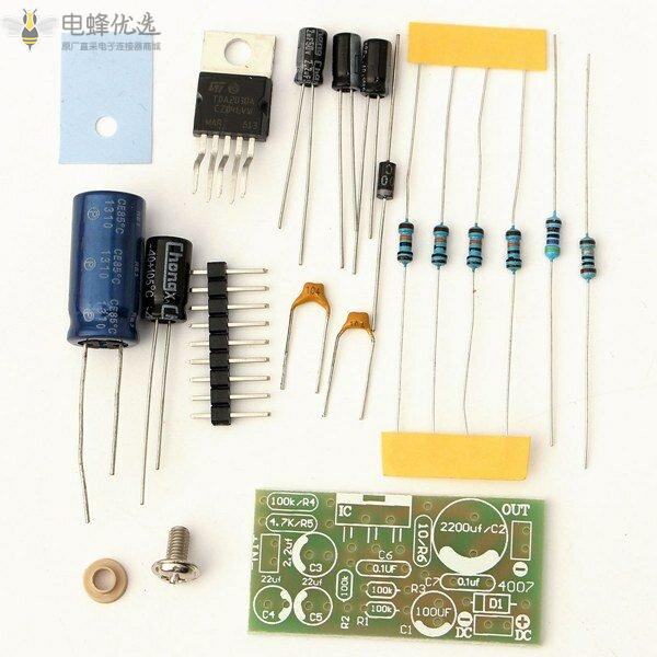DIY_TDA2030A音频功放板套件单声道电源18W_DC_9V_24V