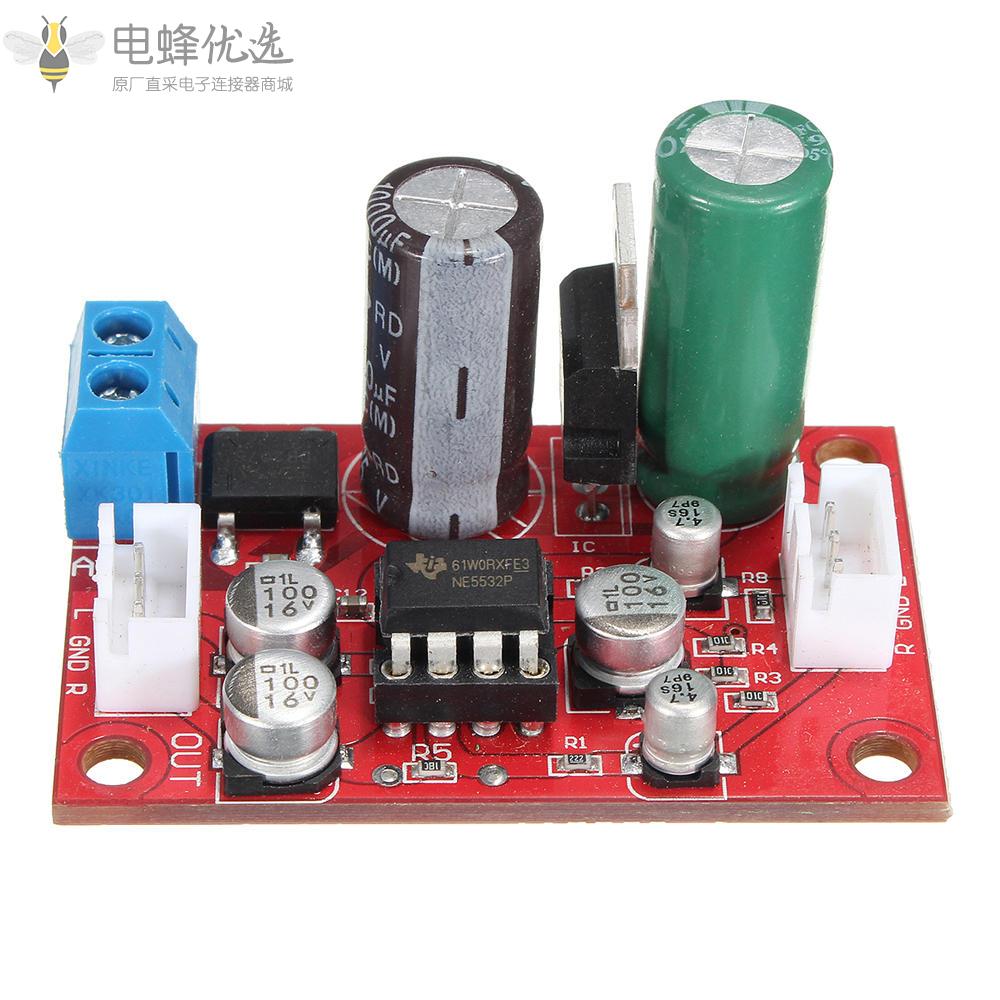 DC_9_24V_AC_8_16V_NE5532音频运算放大器麦克风前置放大器模块板