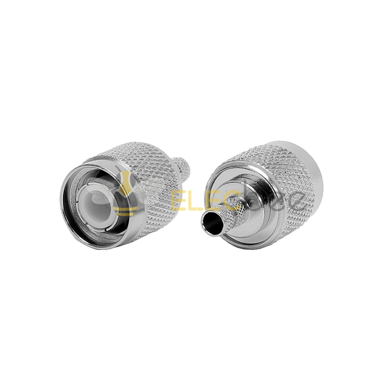 射频同轴连接器 TNC-J-3 TNC公头压接用于RG58 LMR195 50-3线端子厂家定制
