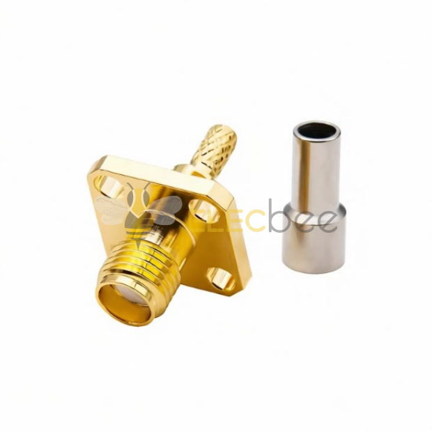 4孔SMA-C-KF-1.5-4K射频连接器适用RG316/RG174线缆