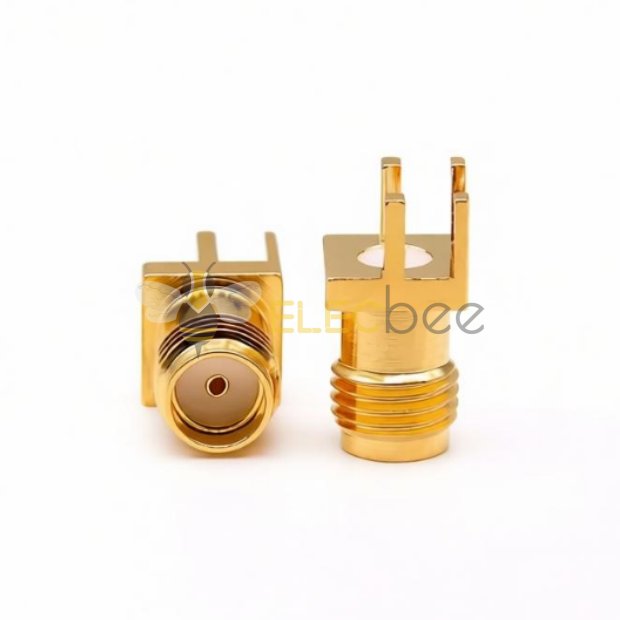SMA-KE偏口SMA-KHDC4射频连接器PCB面板侧面贴片2.4MM